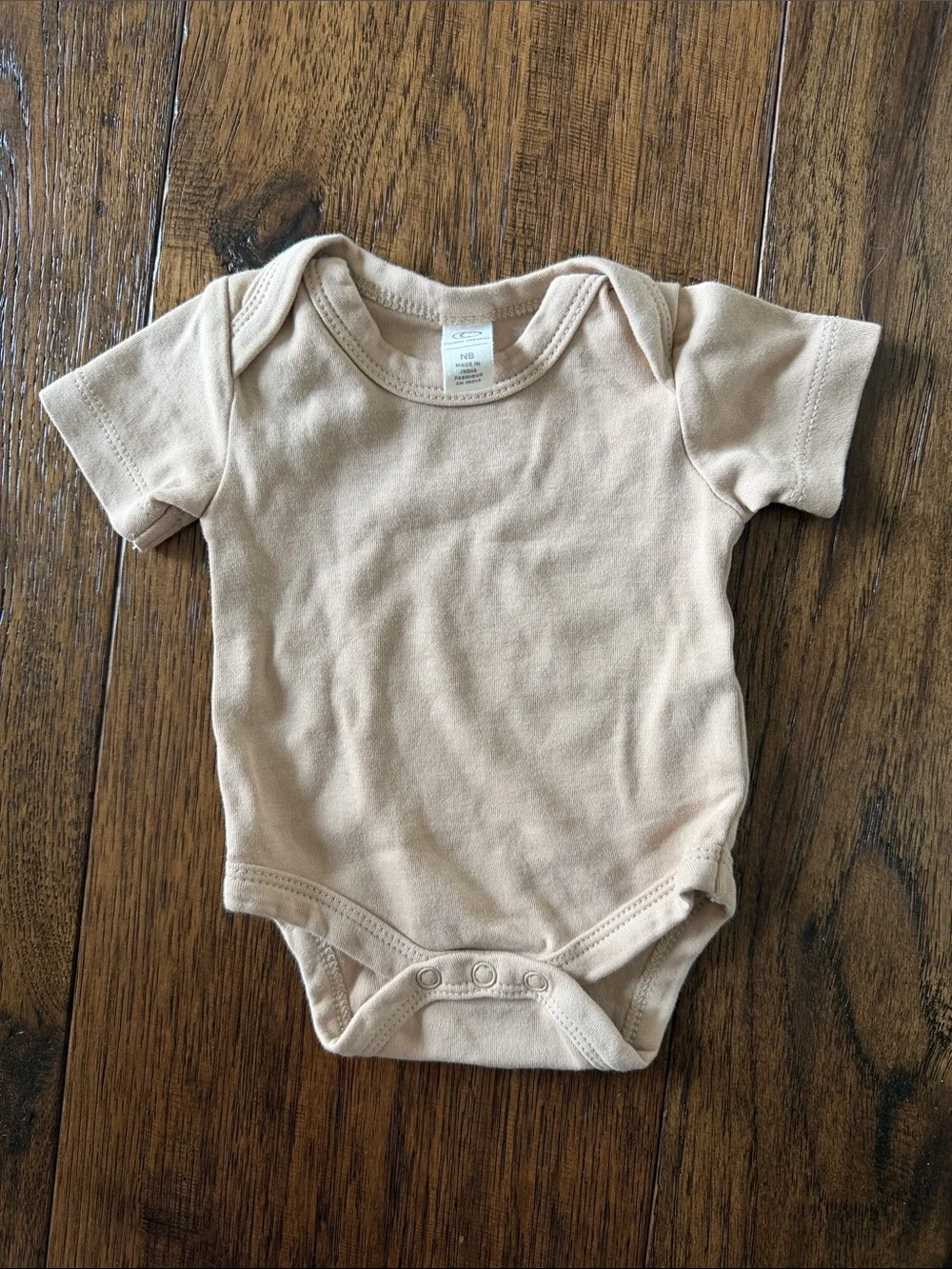 Colored Organics Neutral Short-Sleeve Baby Bodysuit - Beige